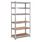 REGAŁ 6 PÓŁEK 200x90x50 NOŚNOŚĆ 300kg / 6,0mm - WCISKANY SZYBKI MONTAŻ