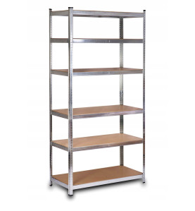 REGAŁ 6 PÓŁEK 200x90x50 NOŚNOŚĆ 300kg / 6,0mm - WCISKANY SZYBKI MONTAŻ