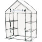 2-TIER 4 SHLEVES PVC GREENHOUSE 140x71x195cm