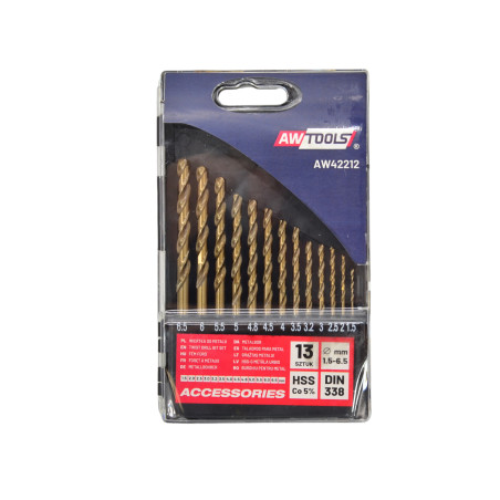 HSS-Co TWIST DRILL BIT SET 13pcs/1.5-6.5mm/