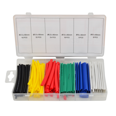 HEAT SHRINK SLEEVE ASSORTMENT SET 128pcs