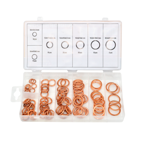 FILLED COPPER WASHER ASSORTMENT SET 95pcs