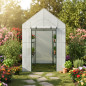 2-TIER 8-SHELVES PE GREENHOUSE 143x143x195cm