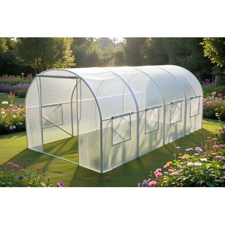 8-WINDOW PE GREENHOUSE TUNNEL 3x4,5x2m