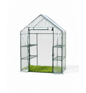 2-TIER 4 SHLEVES PVC GREENHOUSE 140x71x195cm