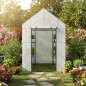 2-TIER 8-SHELVES PE GREENHOUSE 143x143x195cm