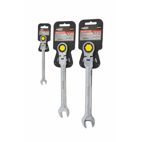 FLEX-HEAD COMBINATION RATCHET SPANNER 18mm
