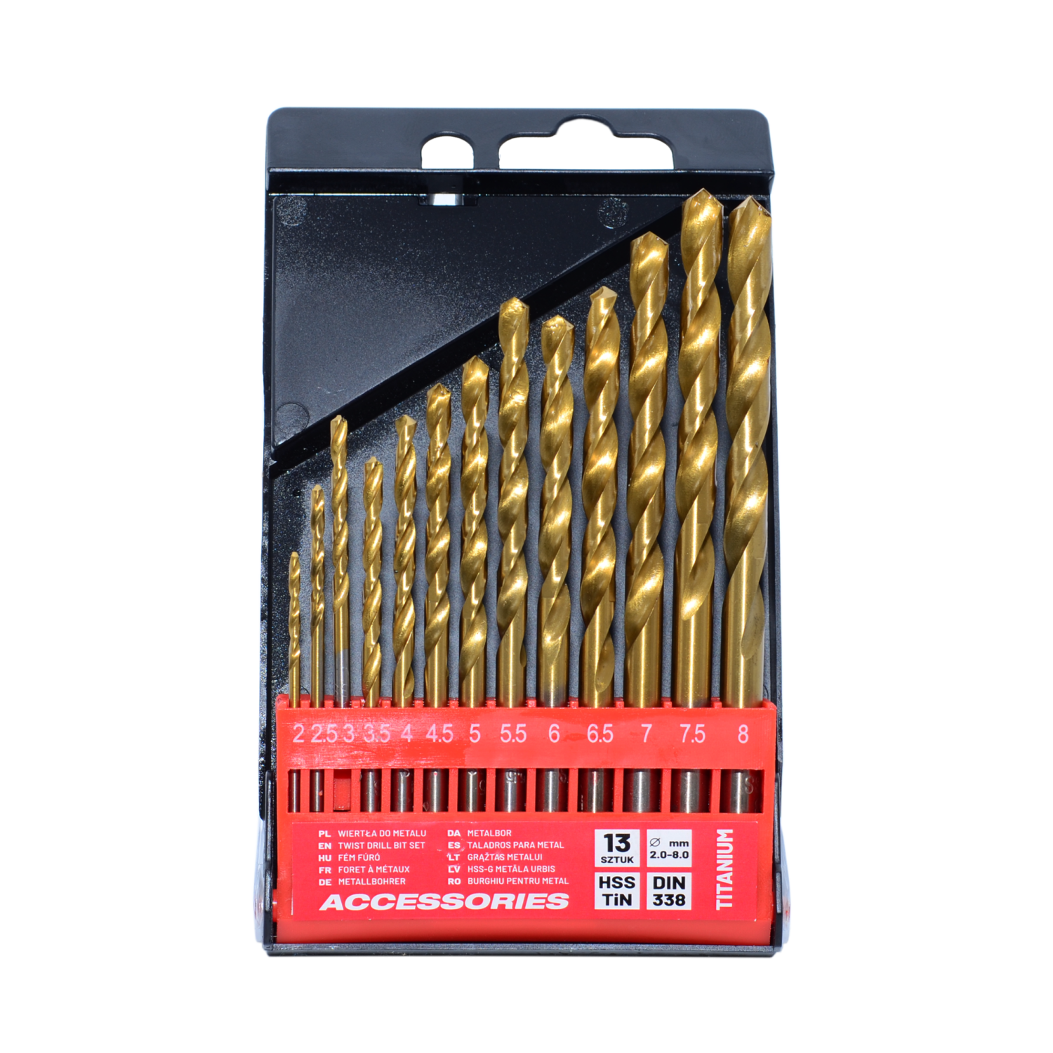 WIERTŁO METAL TYTAN KPL.13szt. /2-8,0mm/