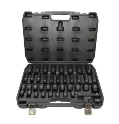 1/2" DRIVE STANDARD & DEEP IMPACT SOCKET SET 9-30mm 30pcs BLACK LINE