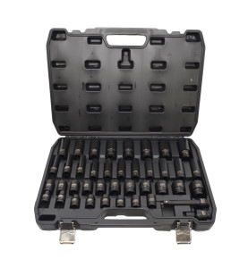 1/2" DRIVE STANDARD & DEEP IMPACT SOCKET SET 9-30mm 30pcs BLACK LINE
