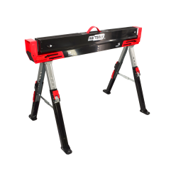ADJUSTABLE FOLDING SAW HORSE STAND 62-82cm w/ EXTENDABLE SUPPORT ARMS 98-115.5cm 600kg