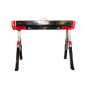 ADJUSTABLE FOLDING SAW HORSE STAND 62-82cm w/ EXTENDABLE SUPPORT ARMS 98-115.5cm 600kg