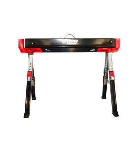 ADJUSTABLE FOLDING SAW HORSE STAND 62-82cm w/ EXTENDABLE SUPPORT ARMS 98-115.5cm 600kg