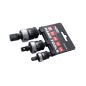 1/4" 3/8" 1/2" IMPACT SWIVEL SOCKET SET 3pcs BLACK LINE