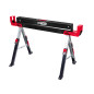 ADJUSTABLE FOLDING SAW HORSE STAND 62-82cm w/ EXTENDABLE SUPPORT ARMS 98-115.5cm 600kg