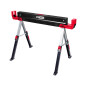 ADJUSTABLE FOLDING SAW HORSE STAND 62-82cm w/ EXTENDABLE SUPPORT ARMS 98-115.5cm 600kg