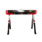 ADJUSTABLE FOLDING SAW HORSE STAND 62-82cm w/ EXTENDABLE SUPPORT ARMS 98-115.5cm 600kg