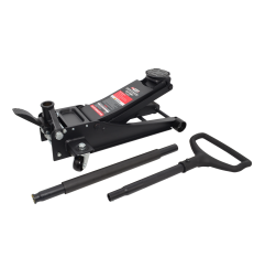 LOW-PROFILE HYDRAULIC FLOOR JACK 2.5T 135-500mm / DUAL PISTON + FOOT PEDAL + D-GRIP