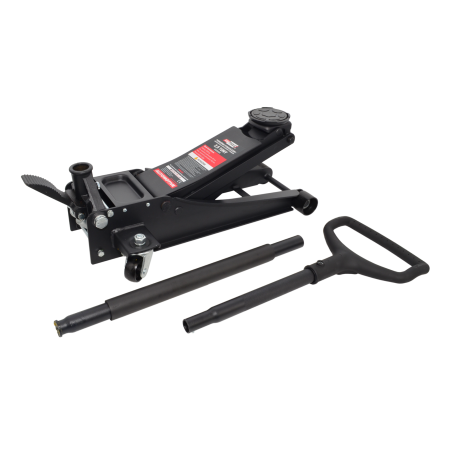 LOW-PROFILE HYDRAULIC FLOOR JACK 2.5T 135-500mm / DUAL PISTON + FOOT PEDAL + D-GRIP
