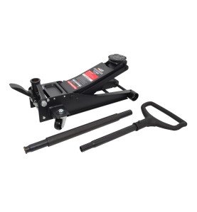 LOW-PROFILE HYDRAULIC FLOOR JACK 2.5T 135-500mm / DUAL PISTON + FOOT PEDAL + D-GRIP