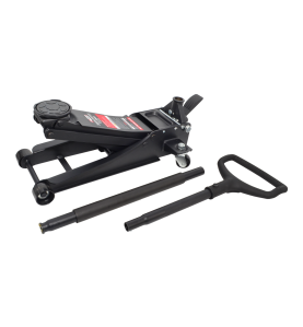 LOW-PROFILE HYDRAULIC FLOOR JACK 2.5T 135-500mm / DUAL PISTON + FOOT PEDAL + D-GRIP