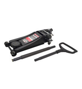 LOW-PROFILE HYDRAULIC FLOOR JACK 2.5T 135-500mm / DUAL PISTON + FOOT PEDAL + D-GRIP