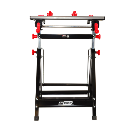 ADJUSTABLE FOLDING WORKBENCH w/ TILTING WORKTOP 100kg