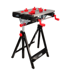 ADJUSTABLE FOLDING WORKBENCH w/ TILTING WORKTOP 100kg