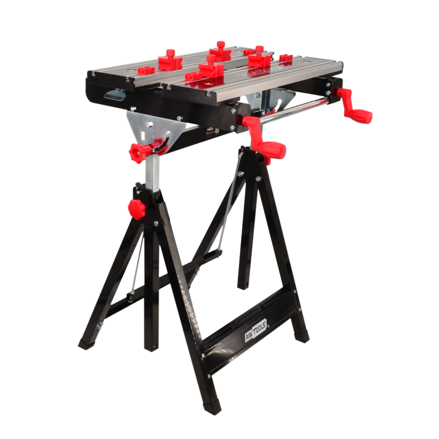 ADJUSTABLE FOLDING WORKBENCH w/ TILTING WORKTOP 100kg