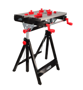 ADJUSTABLE FOLDING WORKBENCH w/ TILTING WORKTOP 100kg