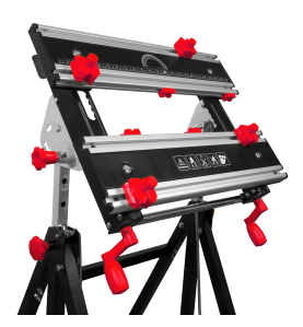 ADJUSTABLE FOLDING WORKBENCH w/ TILTING WORKTOP 100kg
