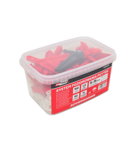 TILE LEVELLING SYSTEM CLIPS (GATES) & WEDGES 1.0mm (5-15mm) 150+50pcs w/ ADJUSTABLE PLIERS