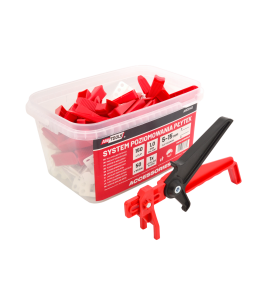 TILE LEVELLING SYSTEM CLIPS (GATES) & WEDGES 1.0mm (5-15mm) 150+50pcs w/ ADJUSTABLE PLIERS