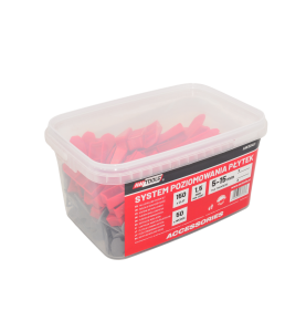 SYSTEM POZIOMOWANIA BRAMKOWY 1,5mm (5-15mm) KLIPS 150szt. + KLIN 50szt.