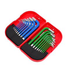 HEX/ TORX ALLEN KEY SET/ 1.5-10.0mm/ 18pcs MULTI-COLOUR