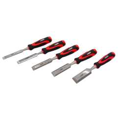 WOOD CHISEL SET 14-32mm 5pcs w/ PP+TPR HANDLE