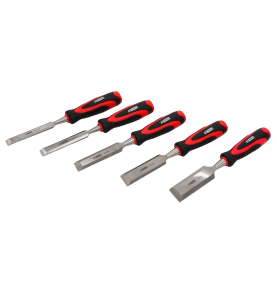 WOOD CHISEL SET 14-32mm 5pcs w/ PP+TPR HANDLE