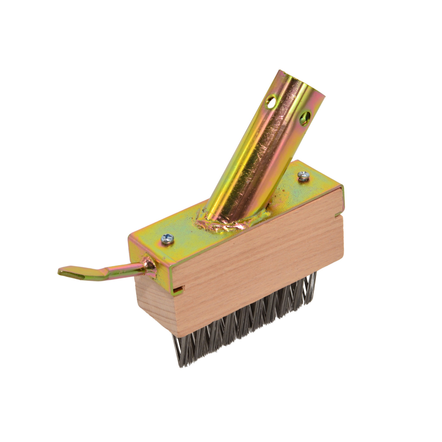 STEEL WIRE BRUSH HEAD w/ SCRAPER