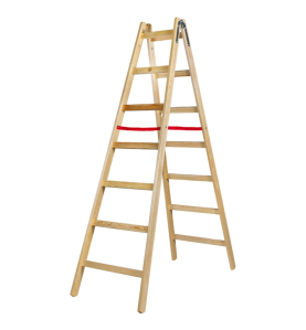DOUBLE-SIDED WOODEN LADDER 2x7 150kg