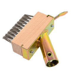 STEEL WIRE BRUSH HEAD w/ SCRAPER