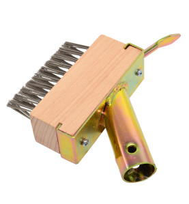 STEEL WIRE BRUSH HEAD w/ SCRAPER