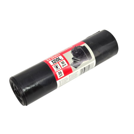 UNIVERSAL WASTE BAGS 120L 35µ 10pcs
