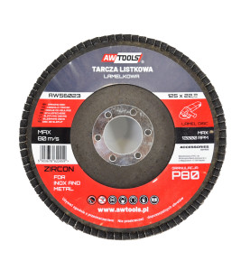 ZIRCONIUM OXIDE FLAP DISC 125mm P100