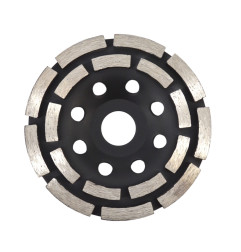 DOUBLE-ROW SEGMENTED DIAMOND GRINDING WHEEL CUP 115 x 22.2mm