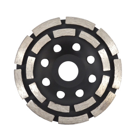 DOUBLE-ROW SEGMENTED DIAMOND GRINDING WHEEL CUP 115 x 22.2mm