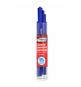 CONSTRUCTION PENCIL KB w/ SHARPENER 15pcs BLUE