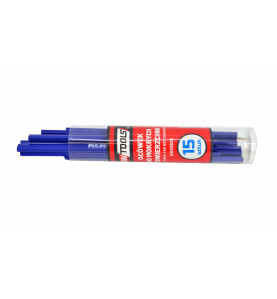 CONSTRUCTION PENCIL KB w/ SHARPENER 15pcs BLUE