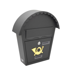 ANTHRACITE METAL MAILBOX 18 / 320x370x100mm