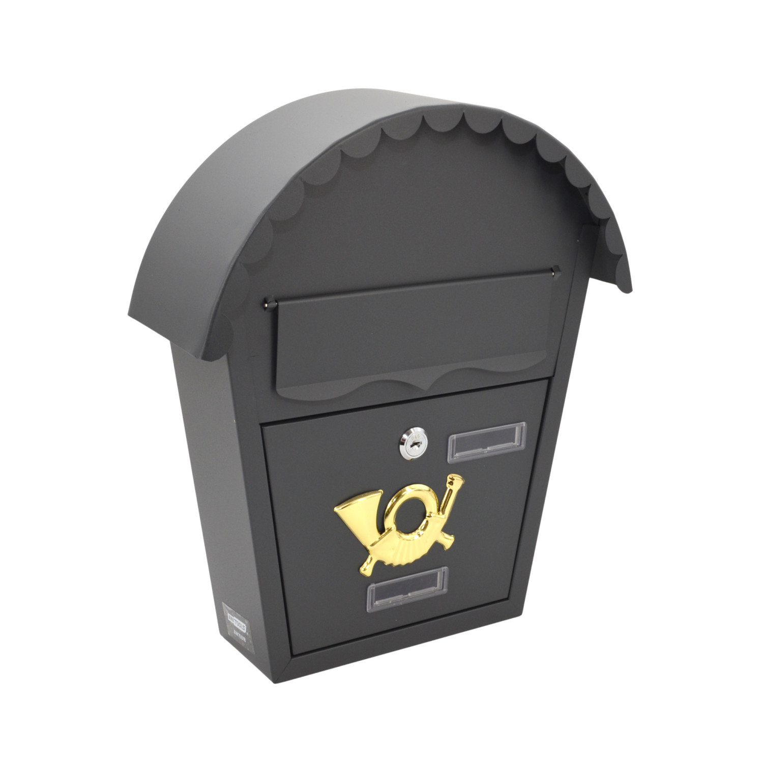 ANTHRACITE METAL MAILBOX 18 / 320x370x100mm