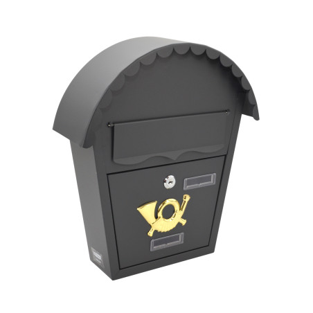 ANTHRACITE METAL MAILBOX 18 / 320x370x100mm